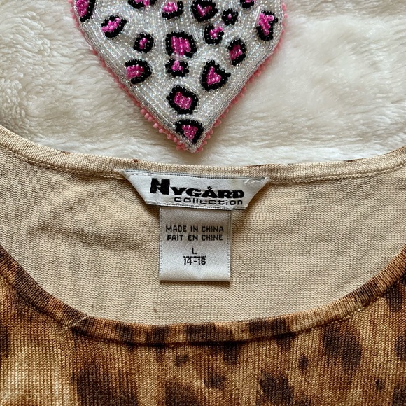 Nygard Collection Ladies Silk knit leopard print top - Picture 4 of 9